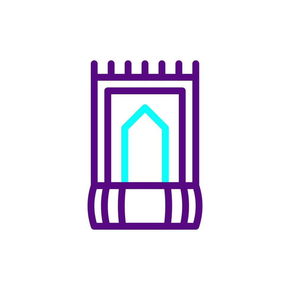 tappeto icona duocolor viola blu colore Ramadan simbolo illustrazione Perfetto. vettore