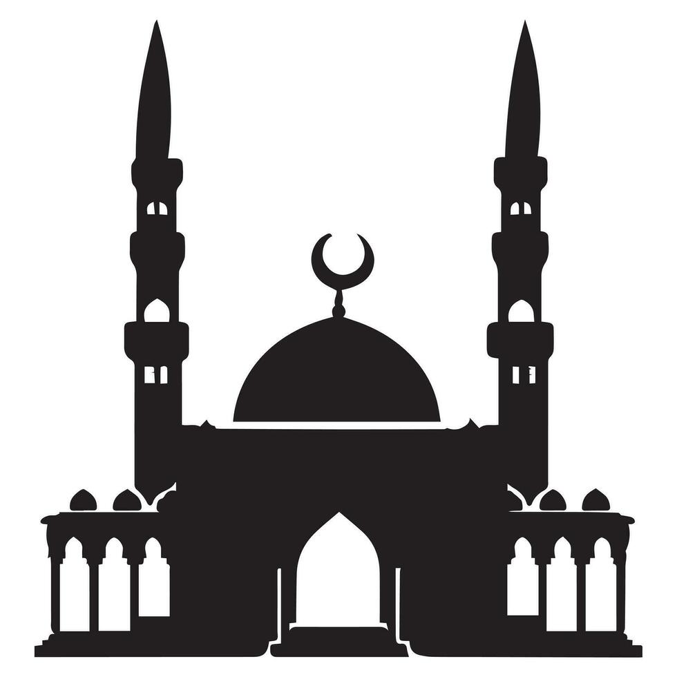 un' bellissimo moschea vettore silhouette illustrazione