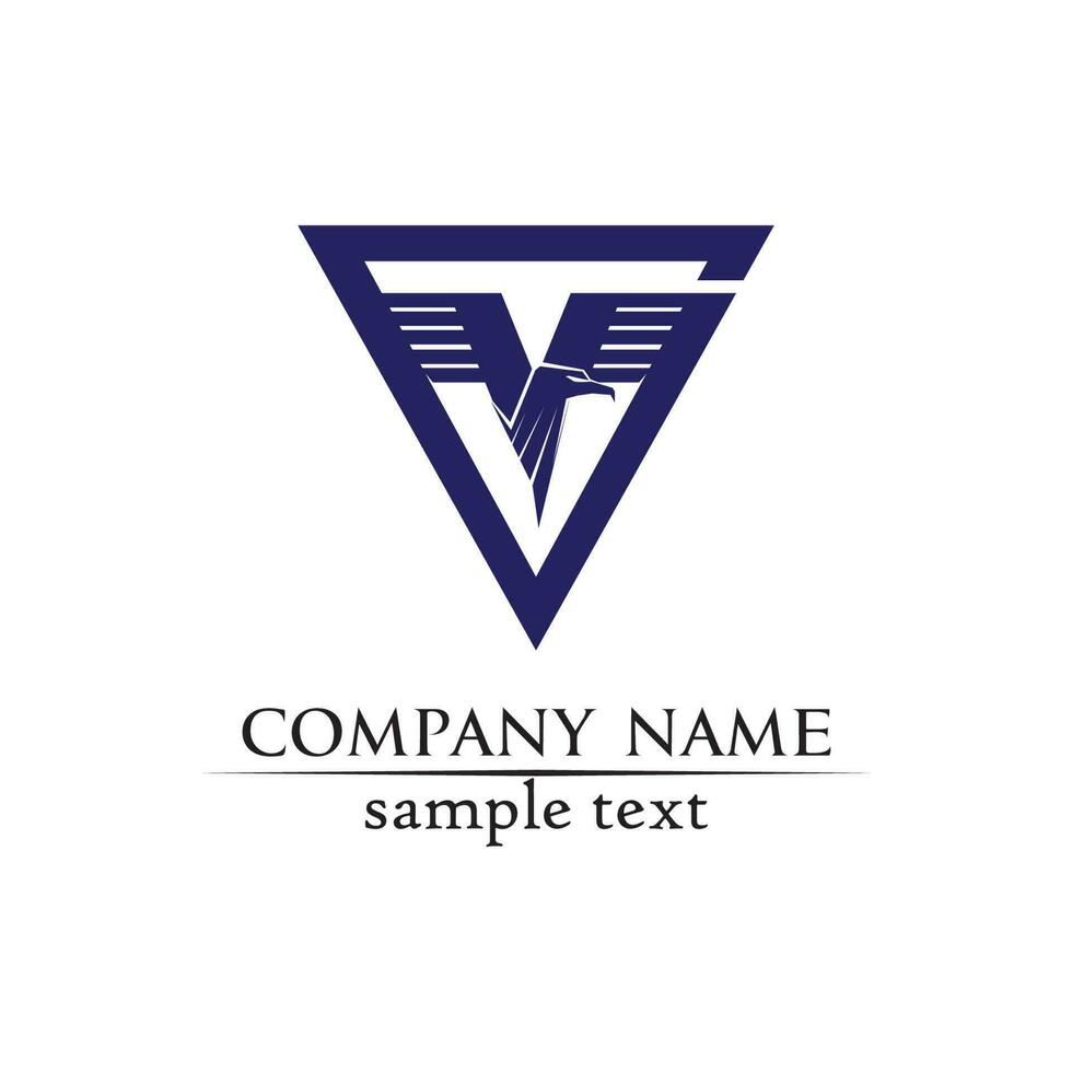v lettere logo aziendale e modello di simboli vettore