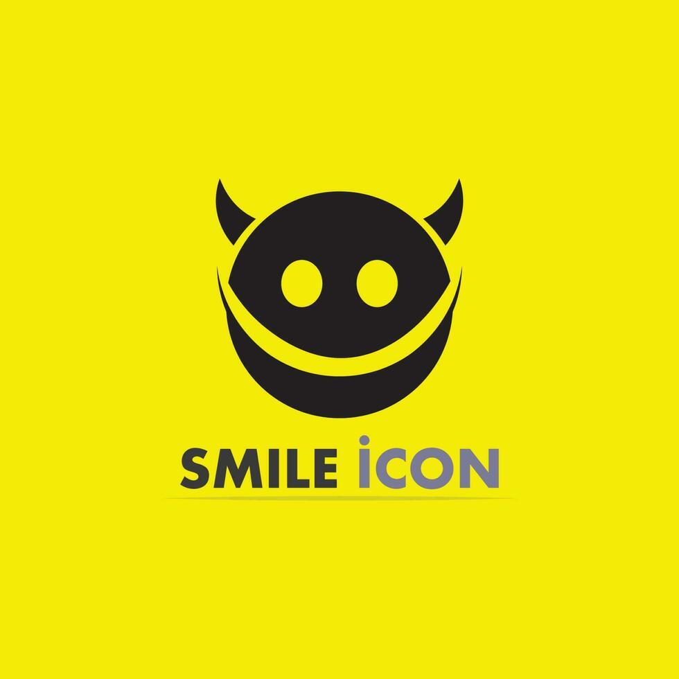 icona sorriso, sorriso, disegno vettoriale logo felice business emoticon, design divertente e vettore emoji felicità