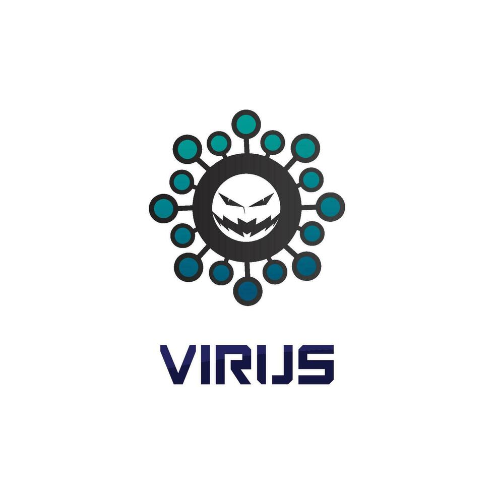 virus corona virus vettore e maschera logo design vettore virale e design icona simbolo
