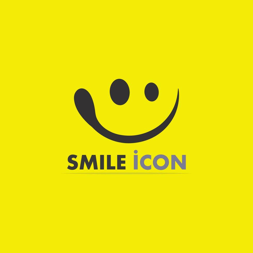 icona sorriso, sorriso, disegno vettoriale logo felice business emoticon, design divertente e vettore emoji felicità