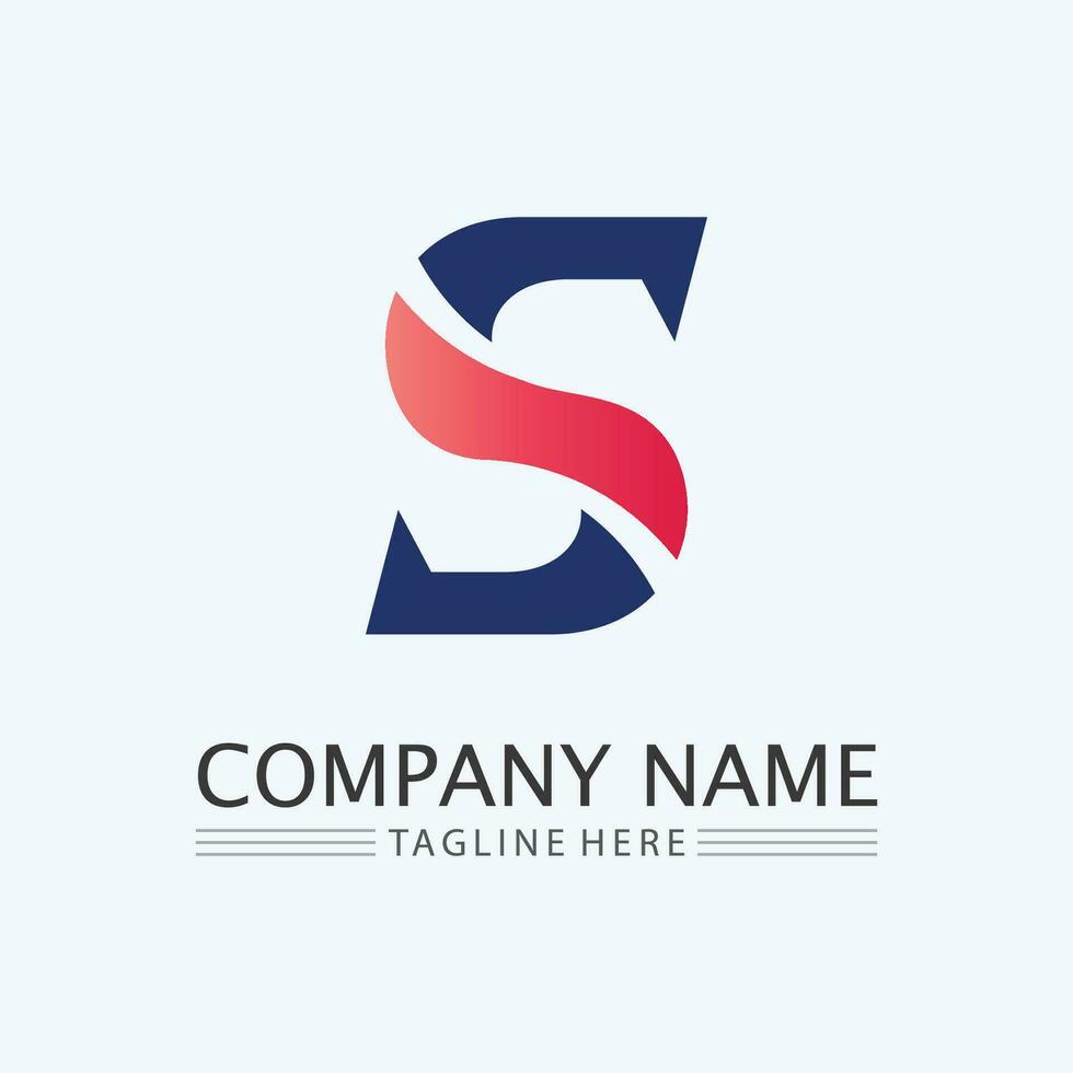 vettore di progettazione del logo aziendale lettera s aziendale.