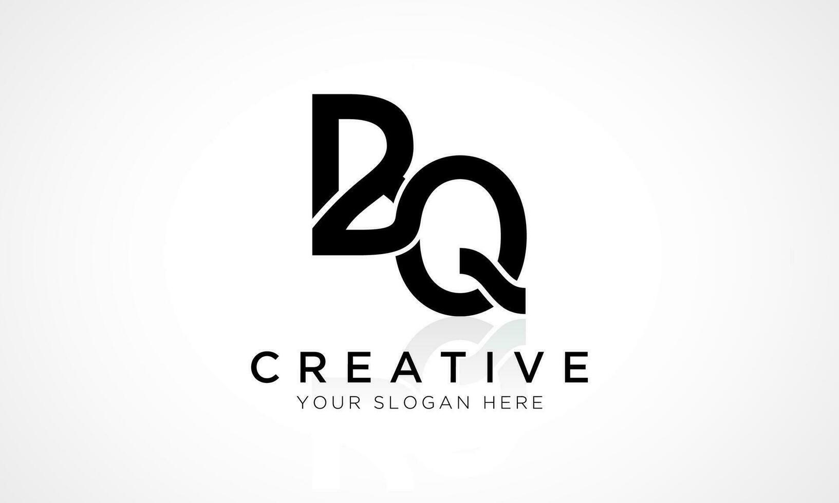 bq lettera logo design vettore modello. alfabeto iniziale lettera bq logo design con lucido riflessione attività commerciale illustrazione.