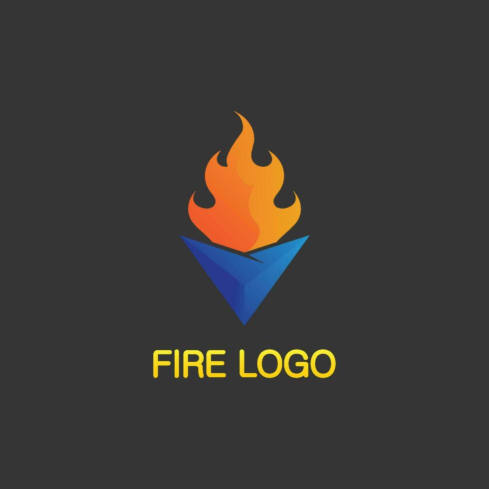 logo e icona del fuoco, elemento fiammeggiante caldo vettore fiamma illustrazione design energia, caldo, avvertimento, segno di cottura, logo, icona, luce, calore di potenza