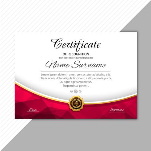 Fondo elegante astratto del modello del diploma del certificato vettore