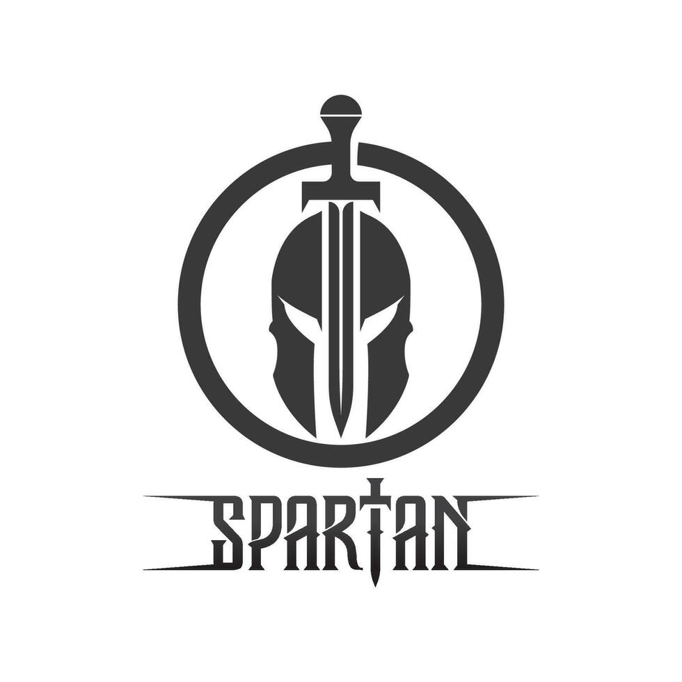 spartano e Gladiatore casco logo icona disegni vettore