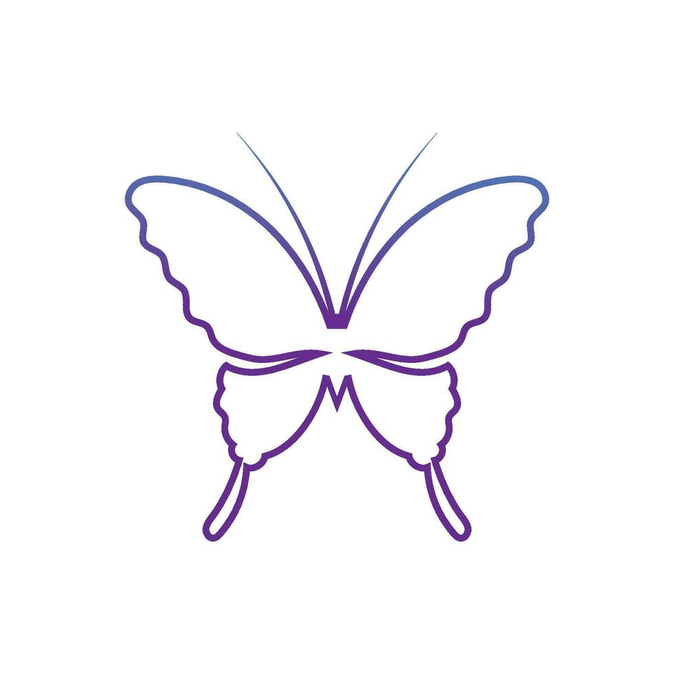 farfalla vettore concettuale semplice icona colorata logo vettore animale insetto