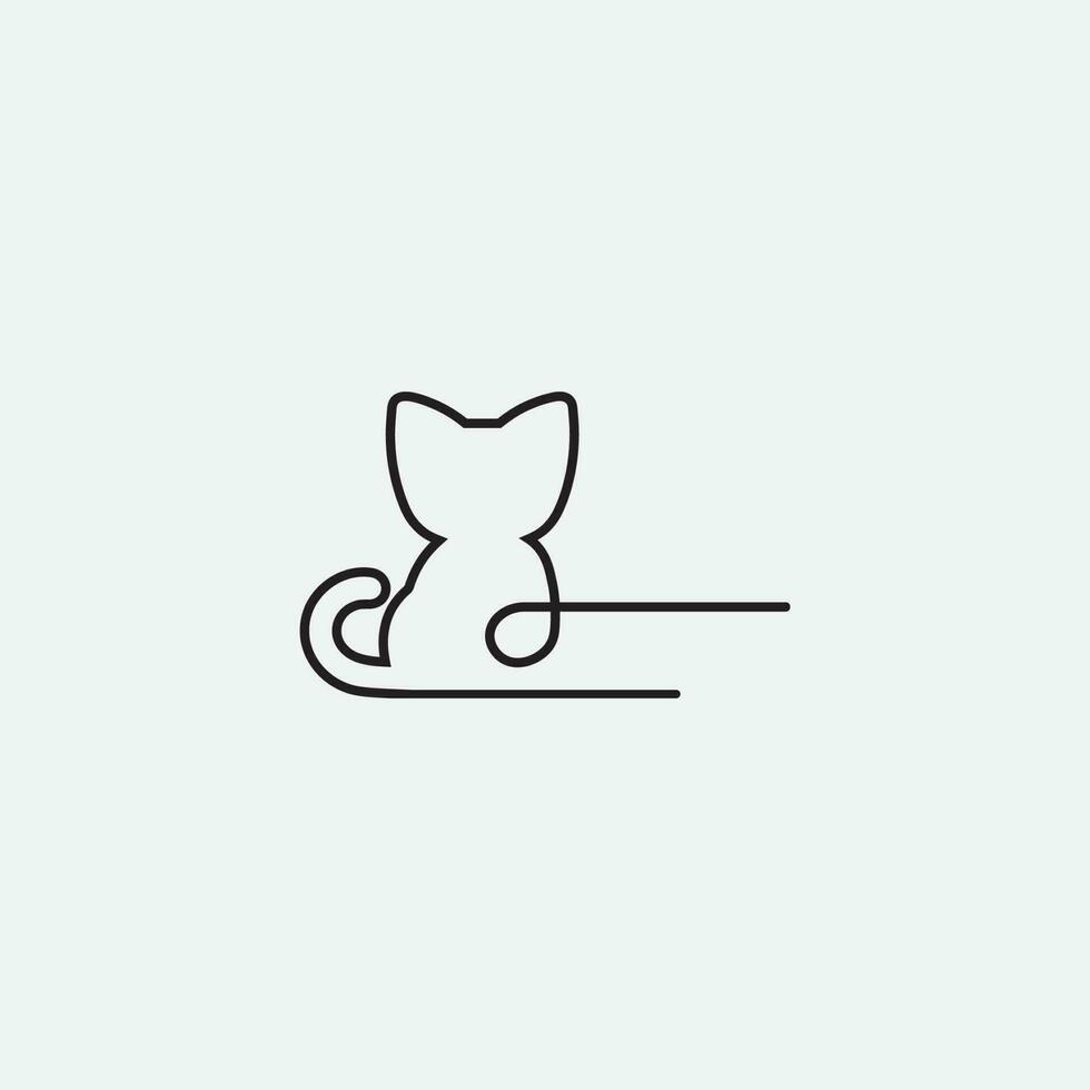 logo gatto e vettore icona animale impronta gattino calico logo cane simbolo personaggio dei cartoni animati segno illustrazione doodle design