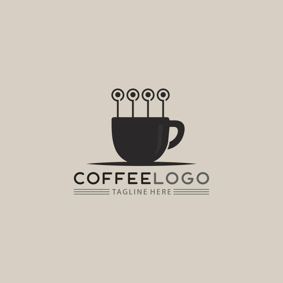 modello di logo della tazza di caffè vettore