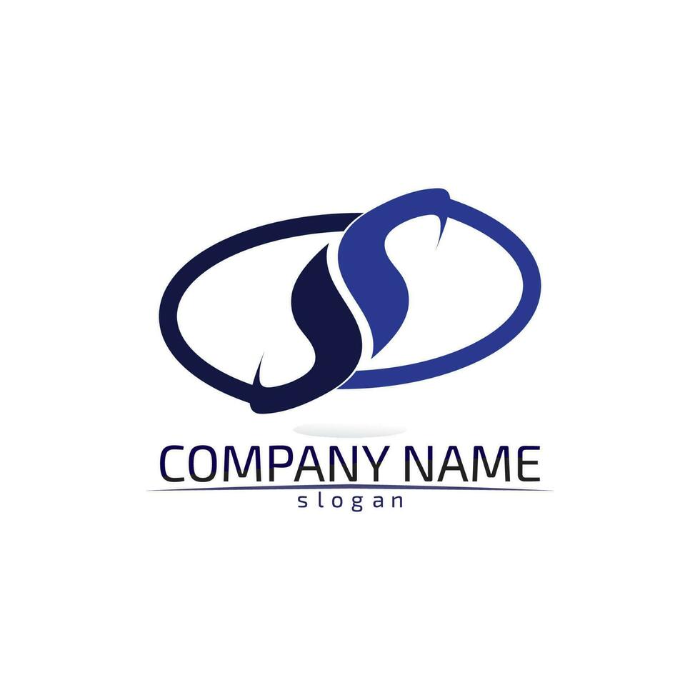 business corporate lettera s logo design disegno vettoriale