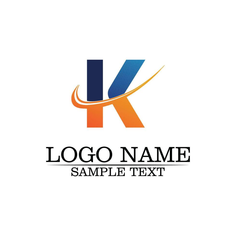 k lettera k logo design e vettore