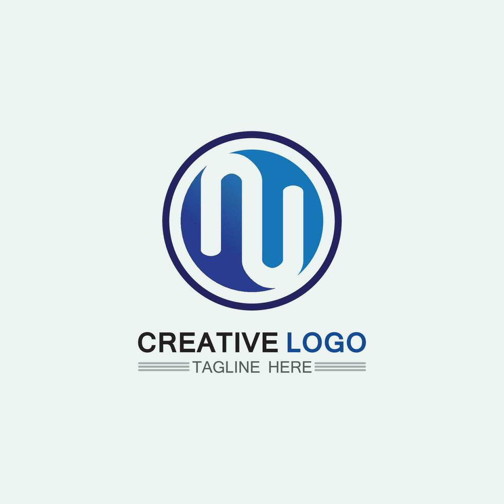 n logo font company logo business e lettera iniziale n design vector and letter for logo