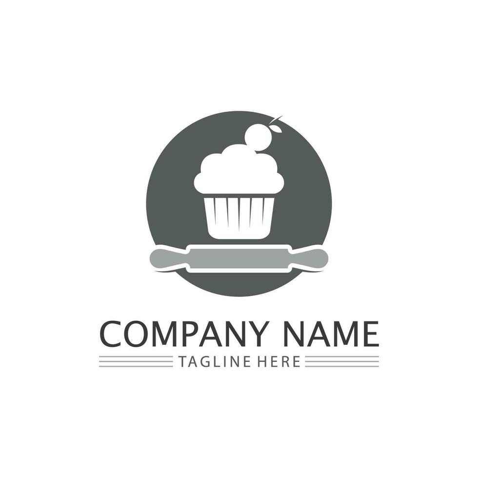 torte e prodotti da forno icona logo design cibo vettore pane vettore e simbolo e icona cibo