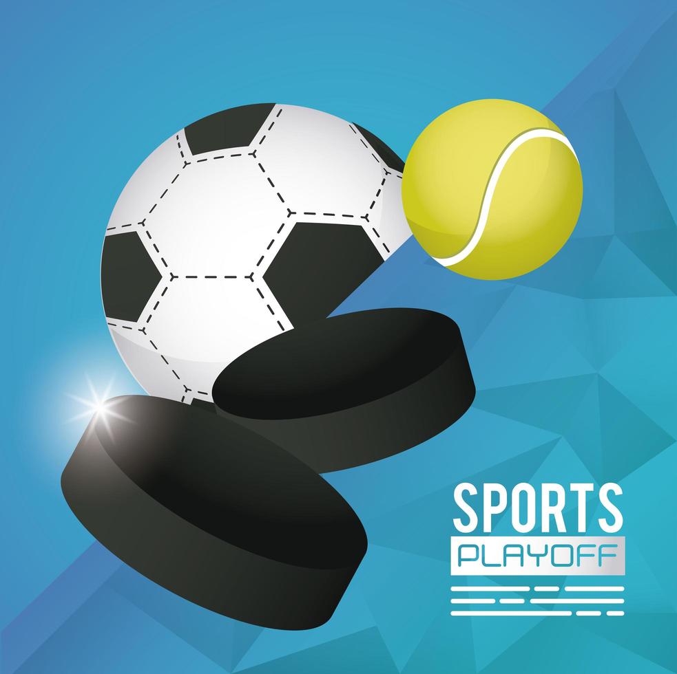 poster di sport di calcio e tennis con le palle vettore