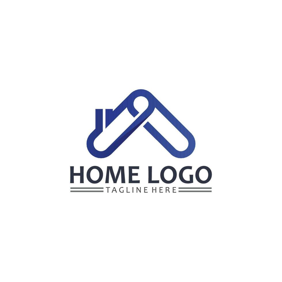 casa e Casa logo design vettore, logo , architettura e costruzione, design proprietà , restare a casa tenuta attività commerciale logo, costruzione grafico, icona casa logo vettore