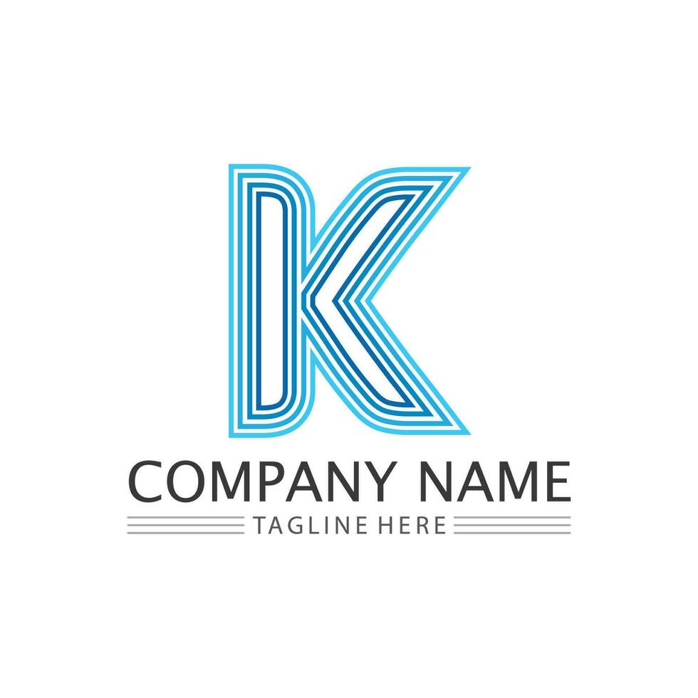lettera K logo icona illustrazione design template.graphic alfabeto simbolo per attività commerciale finanza logotipo. grafico alfabeto simbolo per aziendale attività commerciale identità. vettore