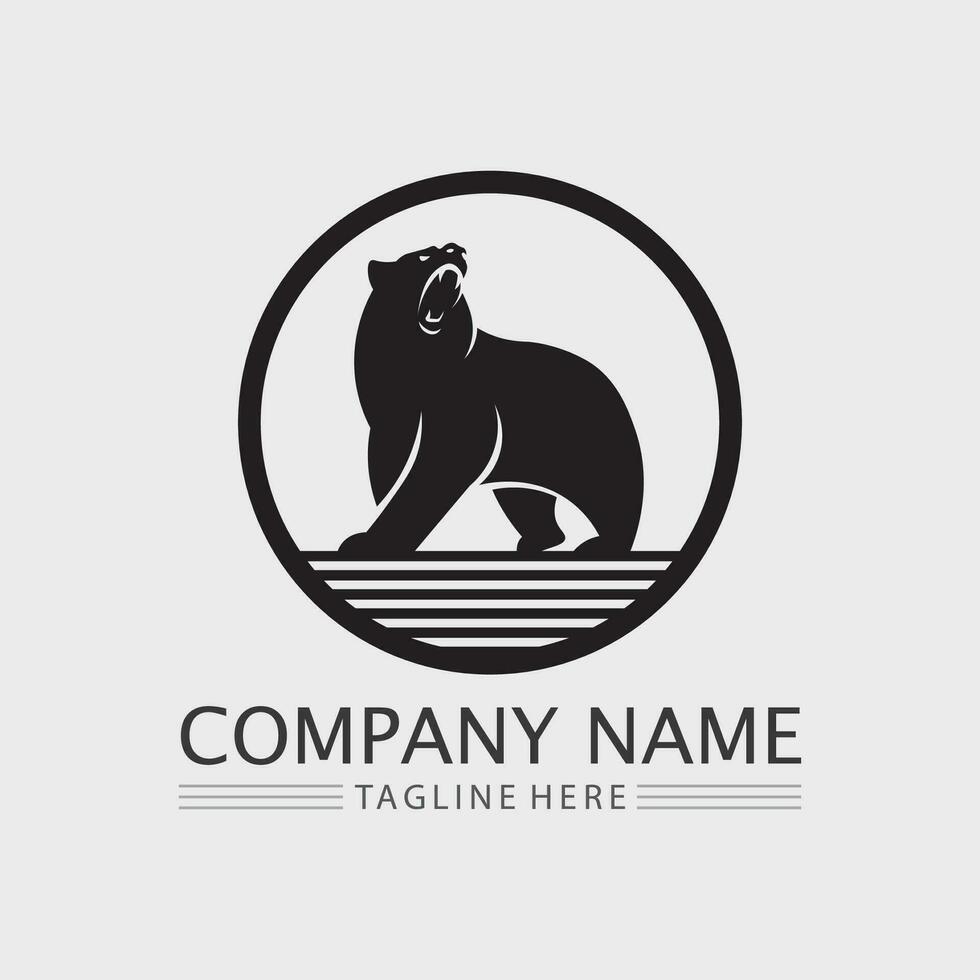 orso logo e animale vettore design grafico illustrazione