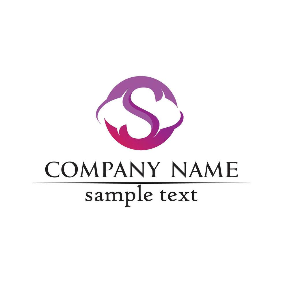 business corporate lettera s logo design disegno vettoriale