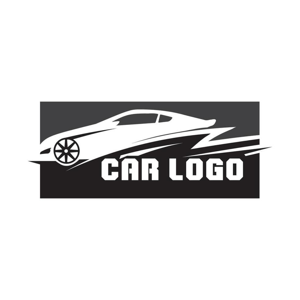 auto auto logo design con il concetto di auto sportiva veicolo icona silhouette.vector illustrazione modello di progettazione. vettore