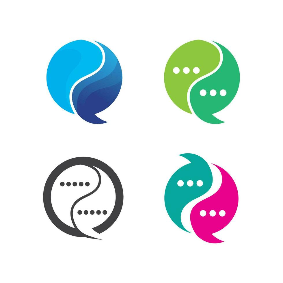 chat e messaggio simbolo vettore logo design