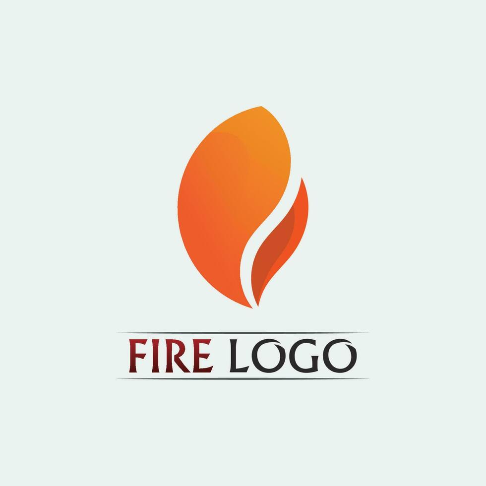 abete icona e fuoco logo design vettore