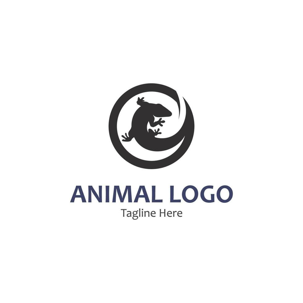 animale vettore lucertola salamandra geco coccodrillo e rettili design logo