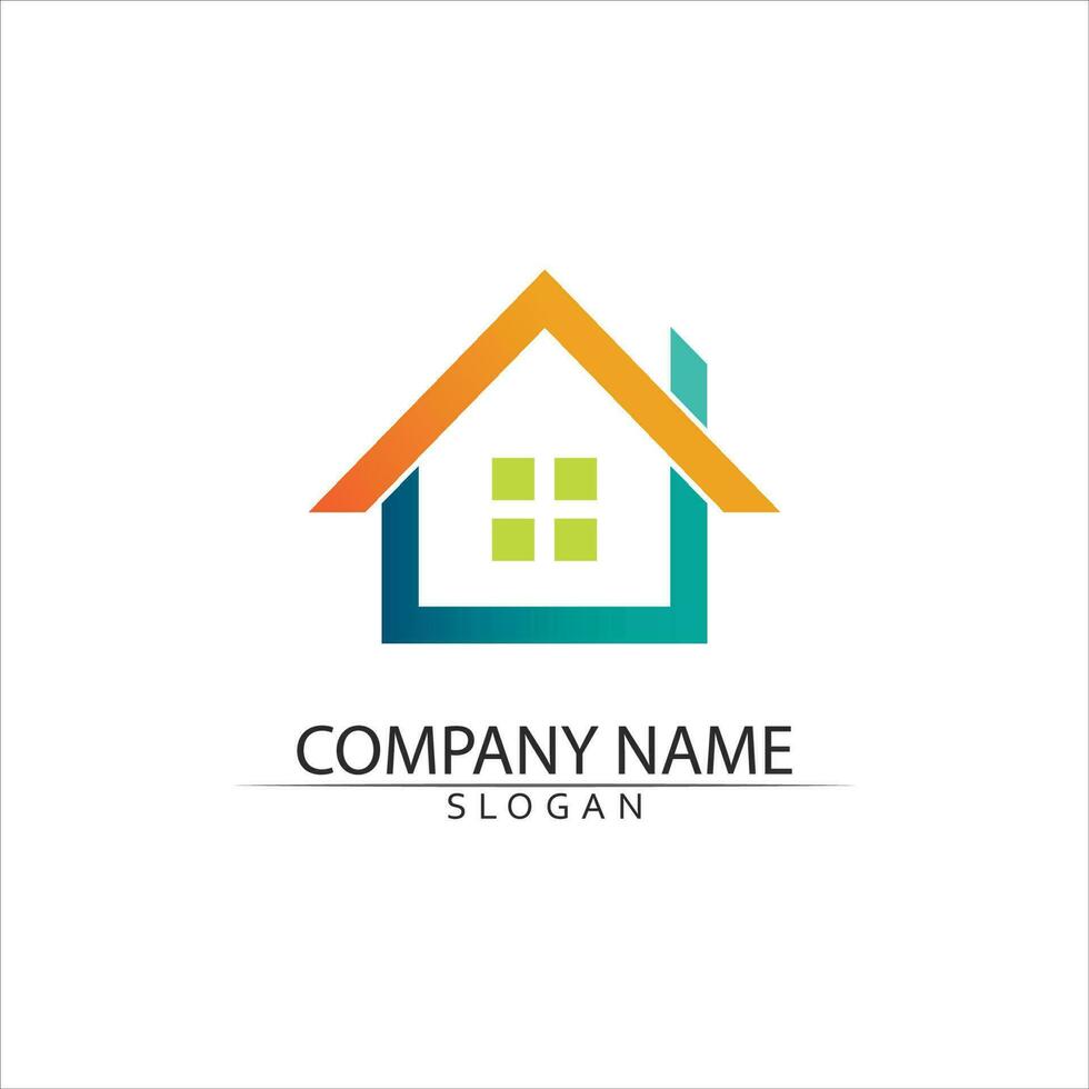 modello di icone logo vettoriale di edifici immobiliari e domestici