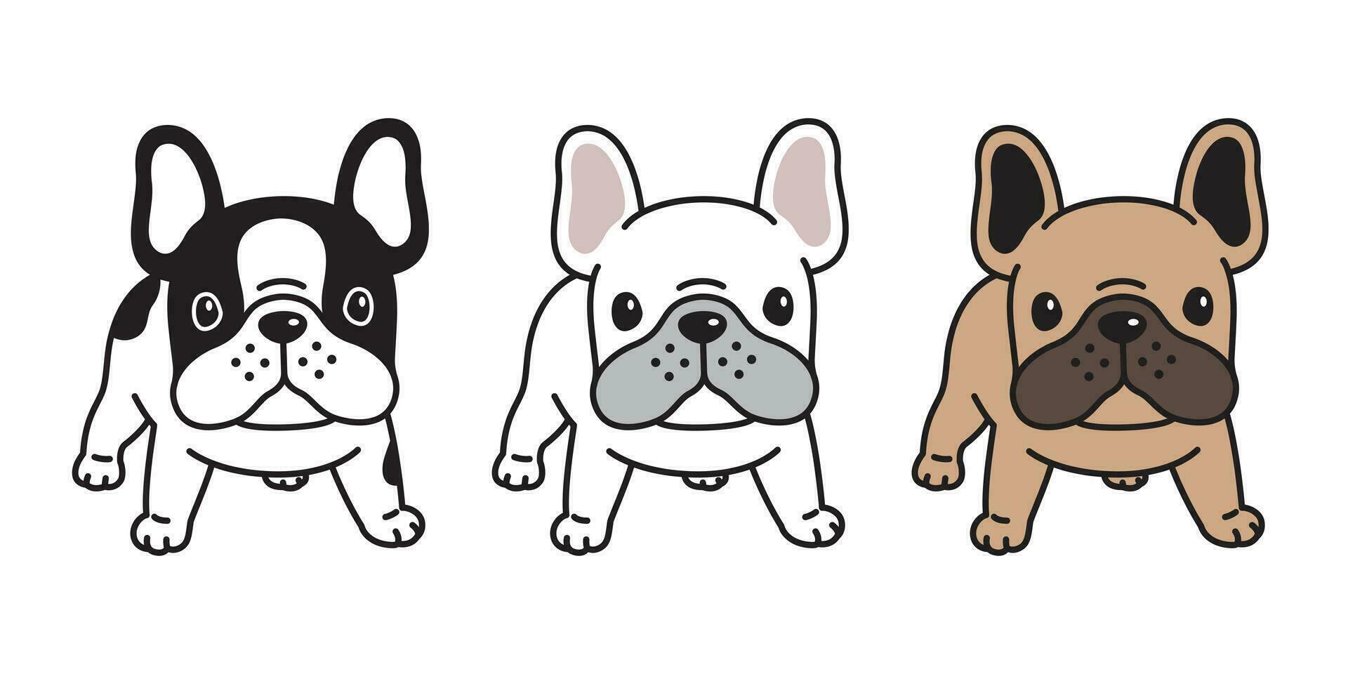 cane vettore francese bulldog icona cartone animato personaggio cucciolo razza logo illustrazione