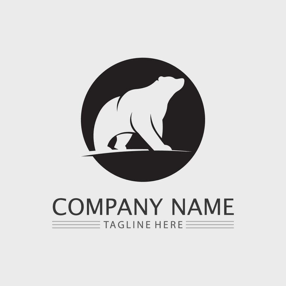 orso logo e animale vettore design grafico illustrazione