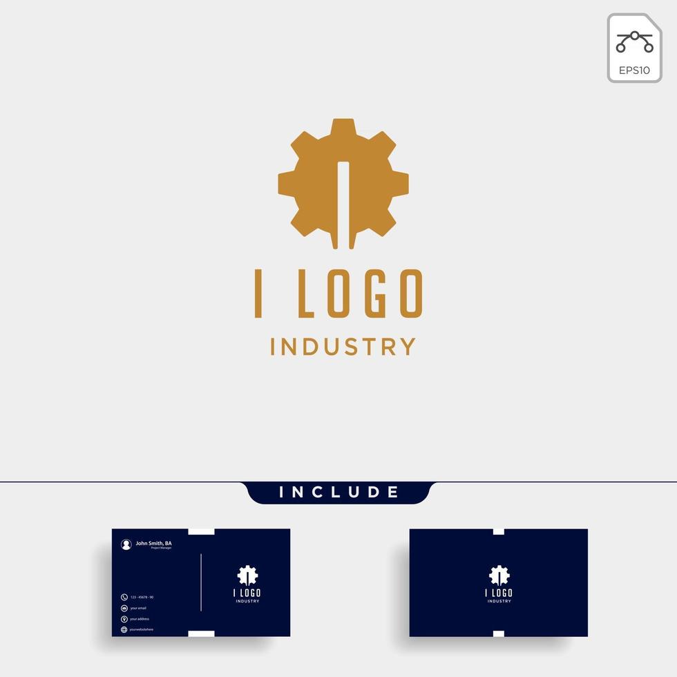 Ingranaggio logo macchina iniziale i industria icona vettore design