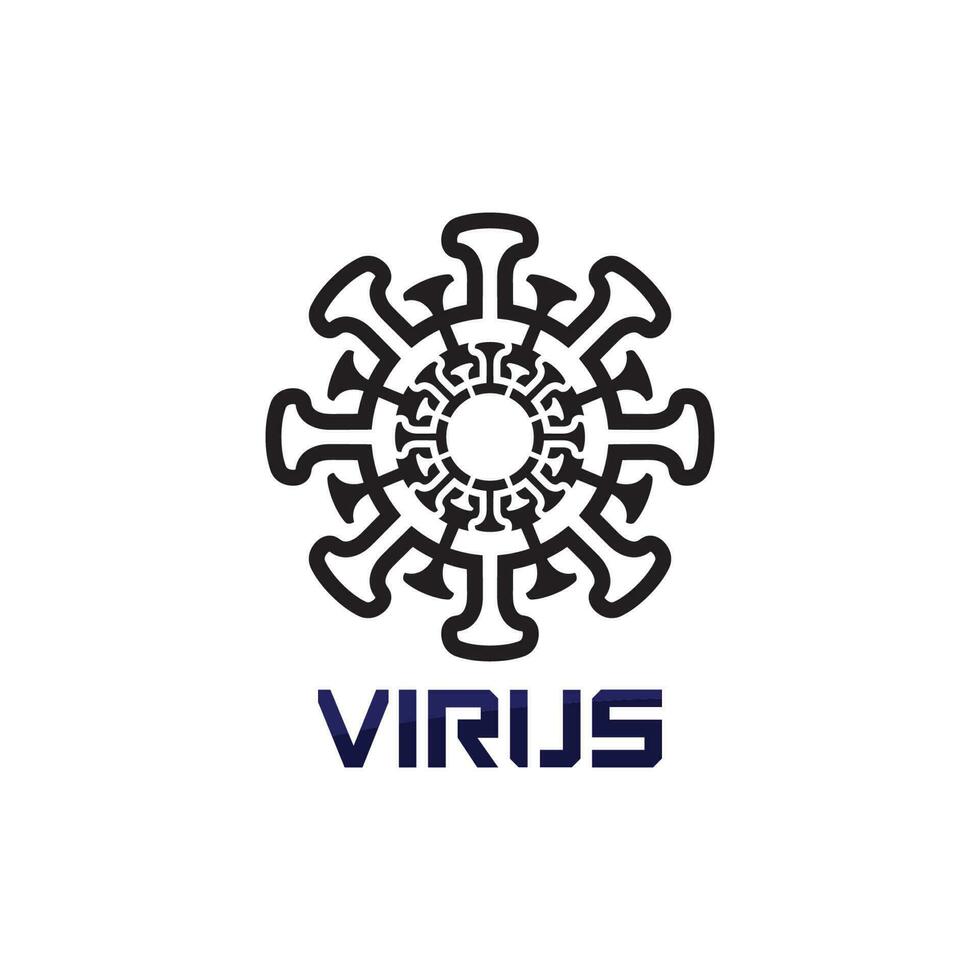 virus corona virus vettore e maschera logo design vettore virale e design icona simbolo