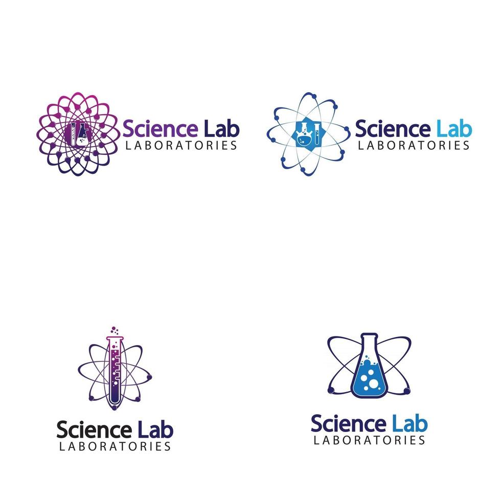 logo del laboratorio di scienze vettore