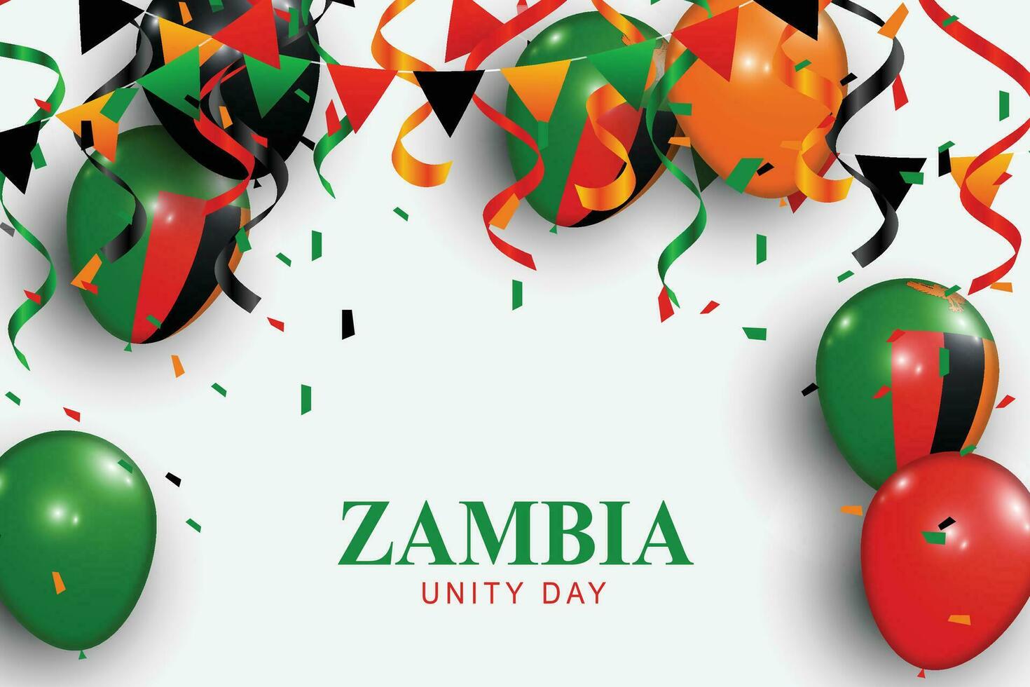 Zambia unità giorno sfondo. vettore