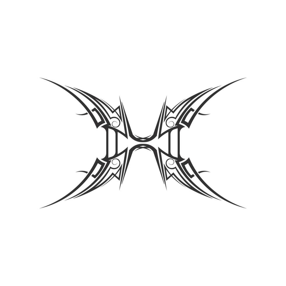 nero tribale vettore logo design icona e cartello tribale