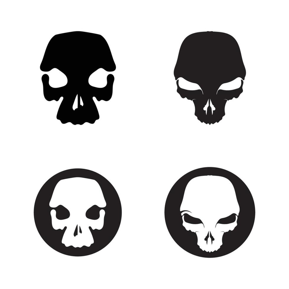 tibie incrociate Morte cranio, Pericolo o veleno piatto icona per applicazioni e siti web vettore