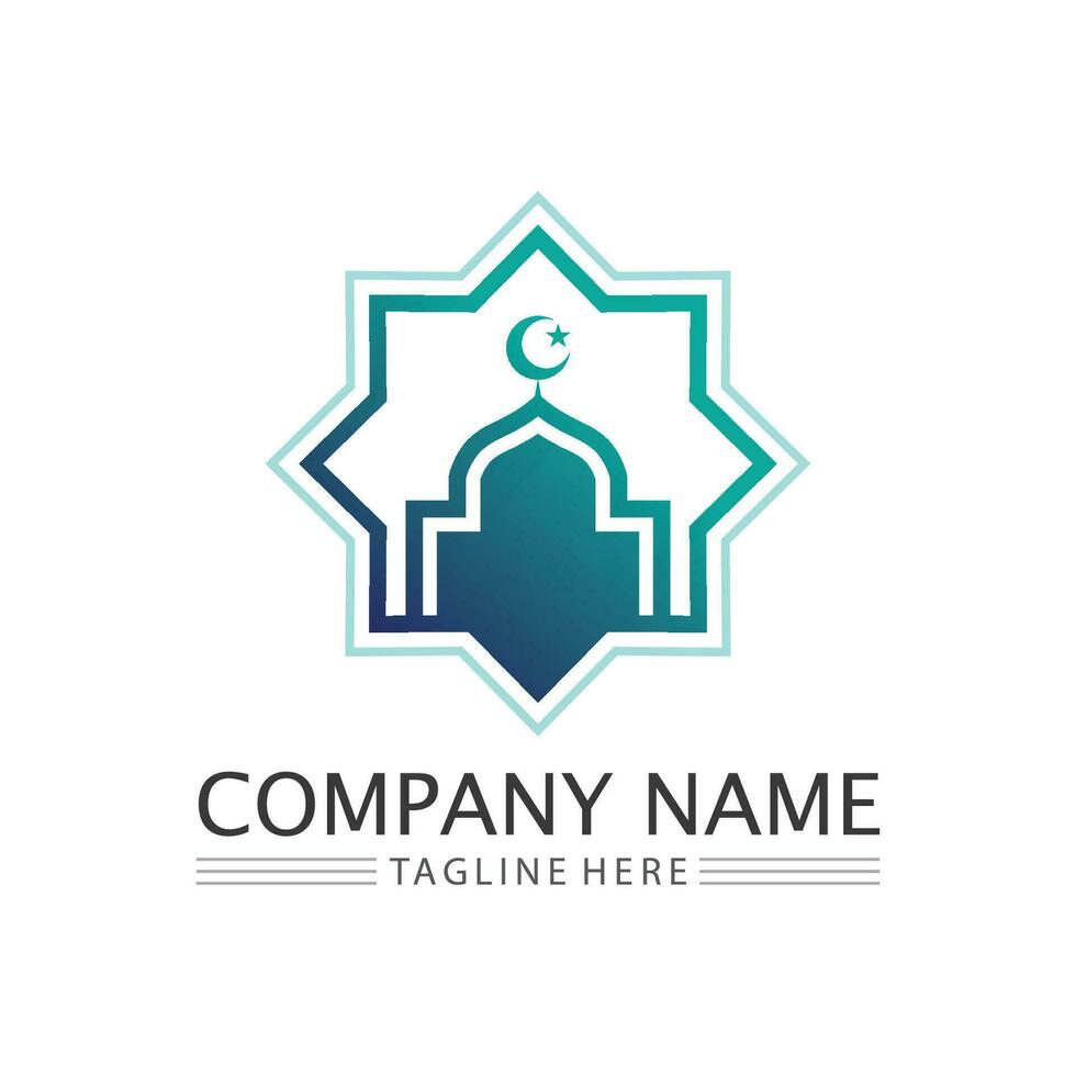 islamico icona e Ramadhan logo design vettore grafico cartello