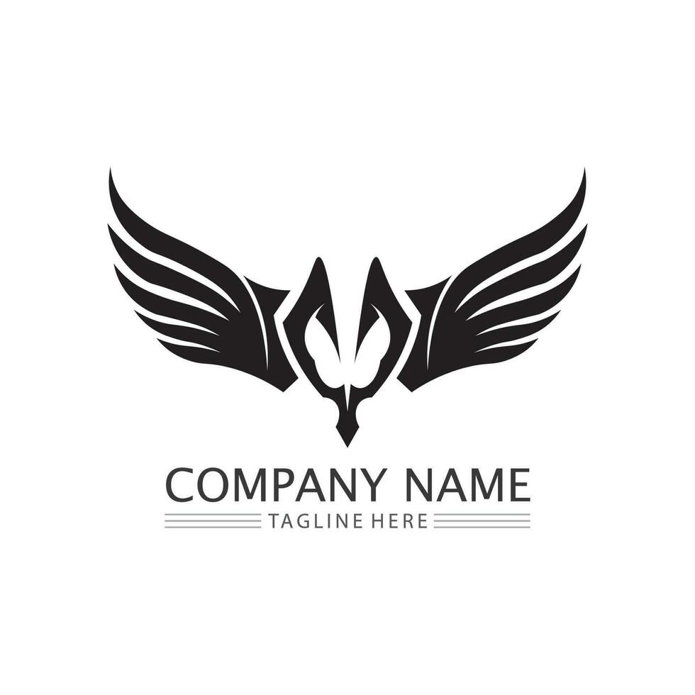 falcon eagle bird logo modello icona vettore