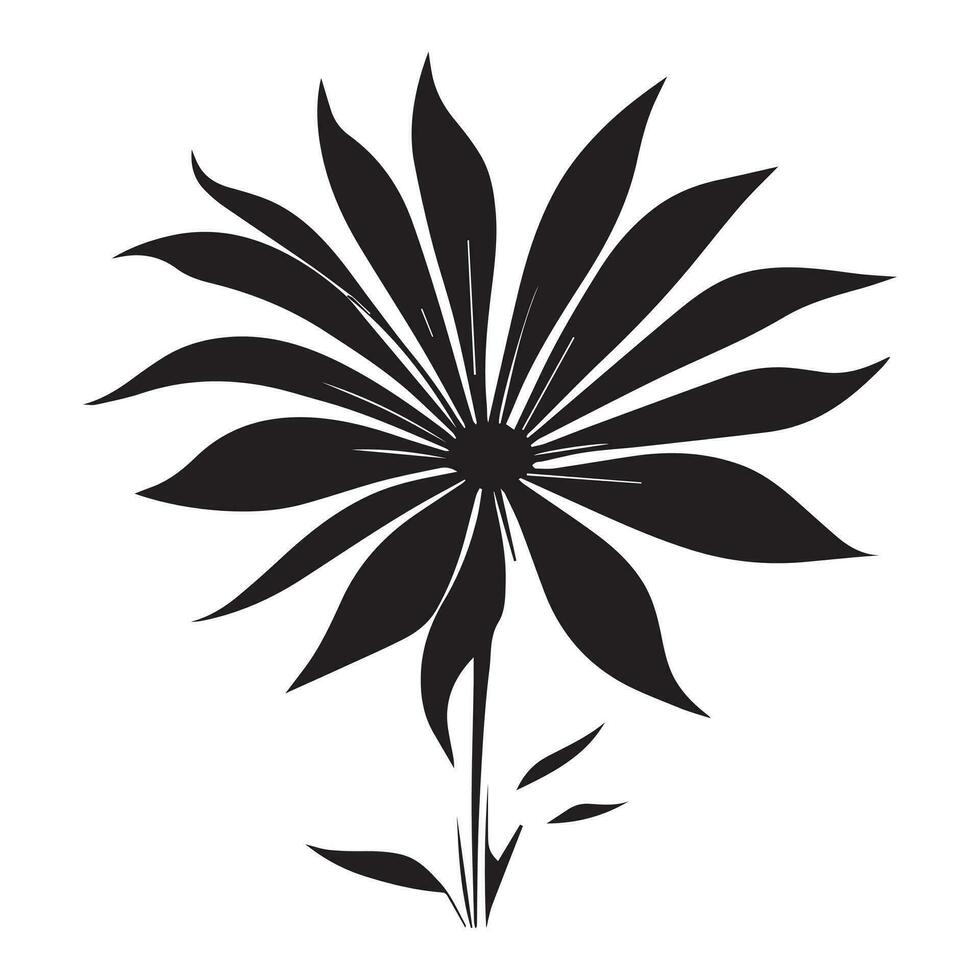 fiore design vettore illustrazione nero colore