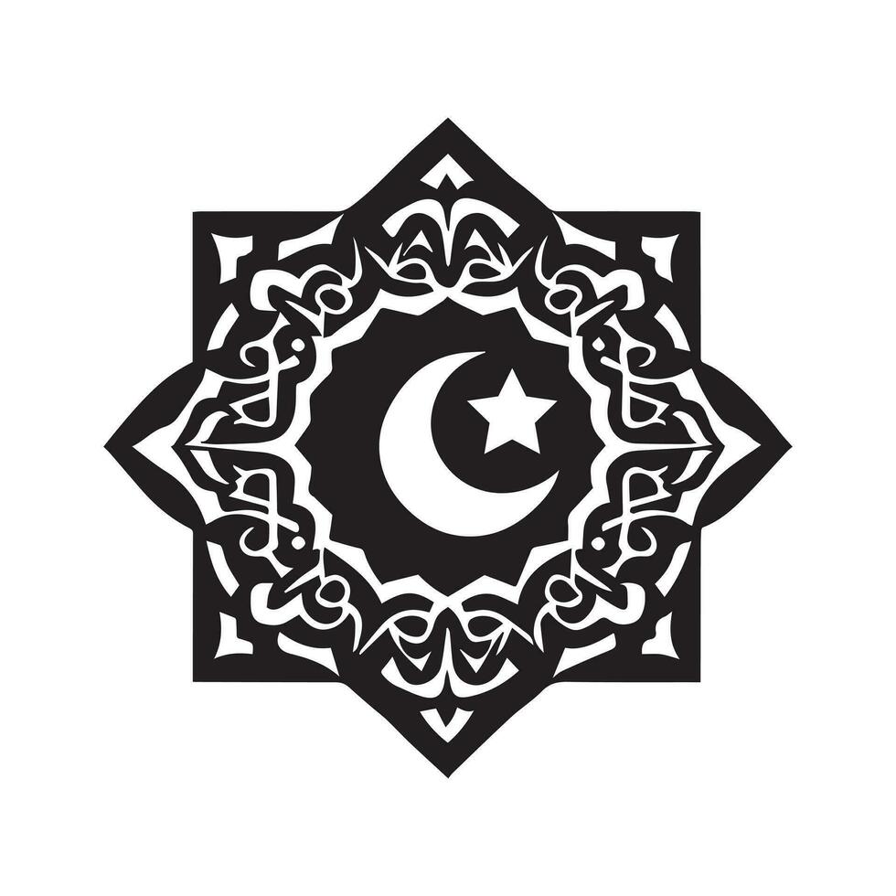 islamico vettore ornamento vettore illustrazione, islamico silhouette