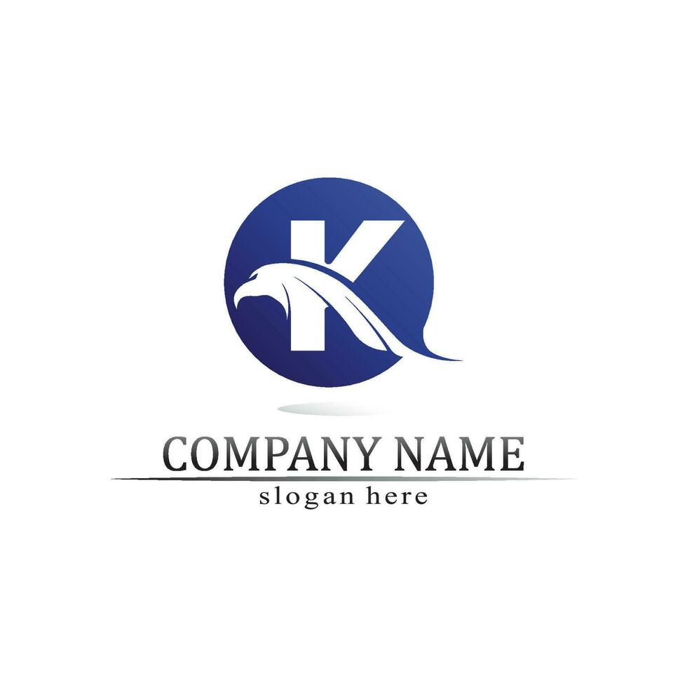 k logo design k lettera font concept business logo vector and design initial company