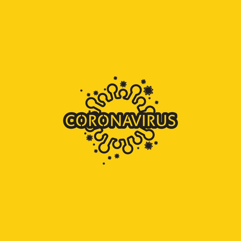 logo del virus corona vettore del virus, logo del vaccino, icona dei batteri di infezione e pericolo sanitario distanziamento sociale pandemia covid 19