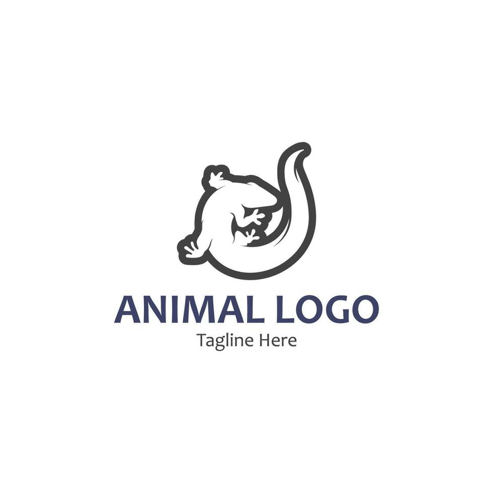 animale vettore lucertola salamandra geco coccodrillo e rettili design logo