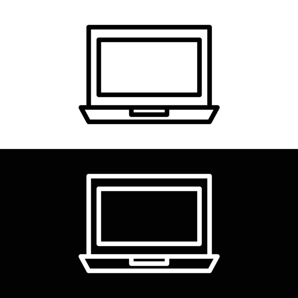il computer portatile icona. computer simbolo moderno, semplice, vettore, icona per sito web disegno, mobile app, ui vettore