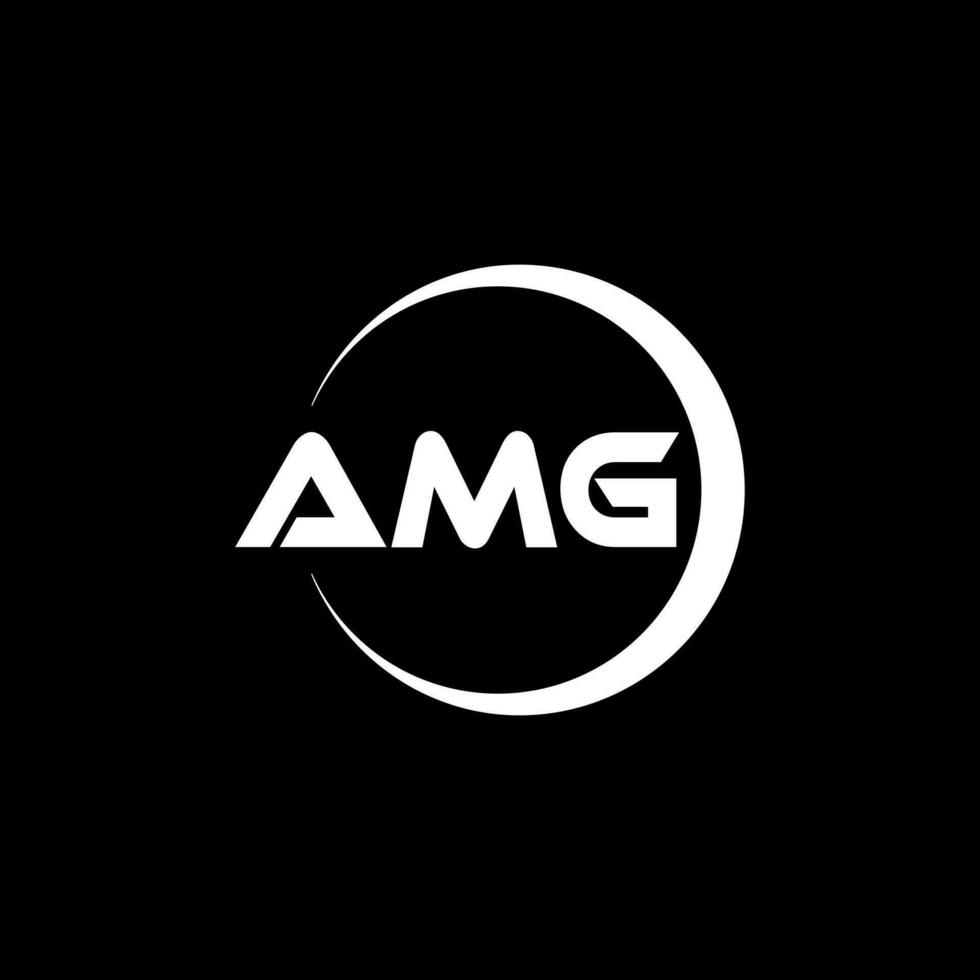 amg lettera logo design nel illustrazione. vettore logo, calligrafia disegni per logo, manifesto, invito, eccetera.