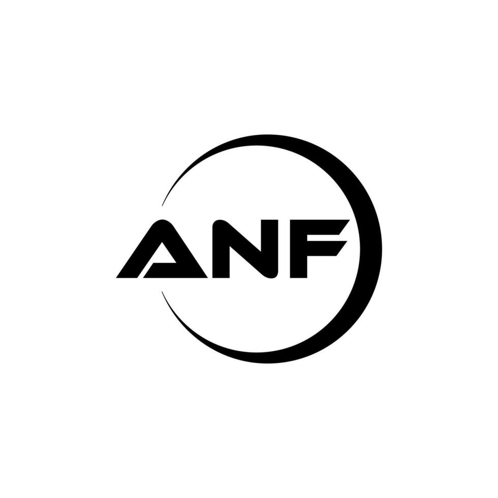 anf lettera logo design nel illustrazione. vettore logo, calligrafia disegni per logo, manifesto, invito, eccetera.