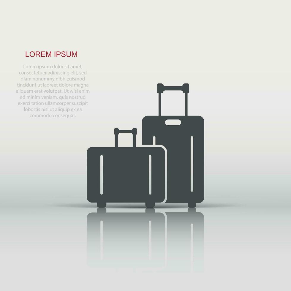 viaggio Borsa icona nel piatto stile. bagaglio vettore illustrazione su bianca isolato sfondo. Bagaglio attività commerciale concetto.