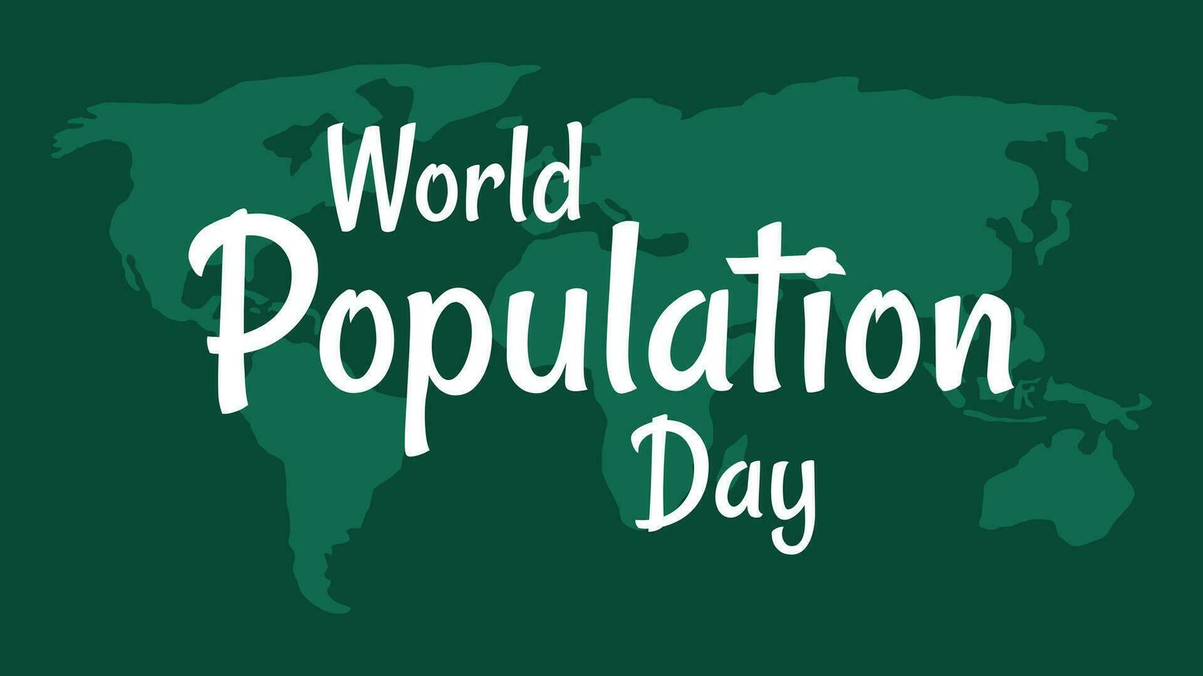 vettore illustrazione di mondo popolazione giorno con mondo carta geografica sfondo nel piatto design