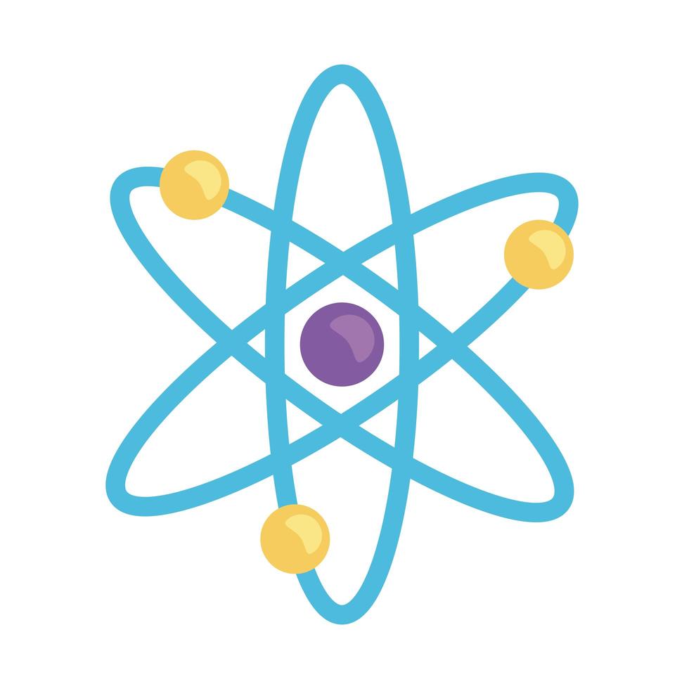 icona di stile piatto molecola di atomo vettore