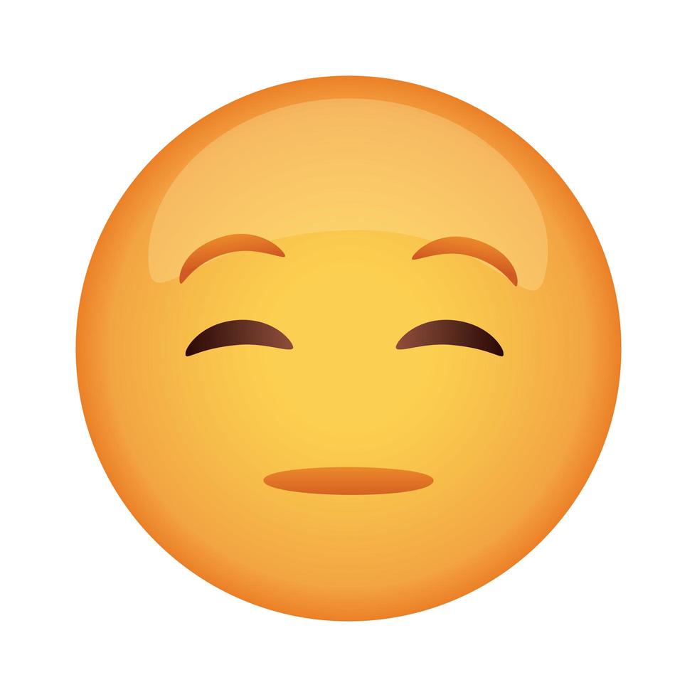 dubbia faccia emoji classica icona di stile piatto vettore